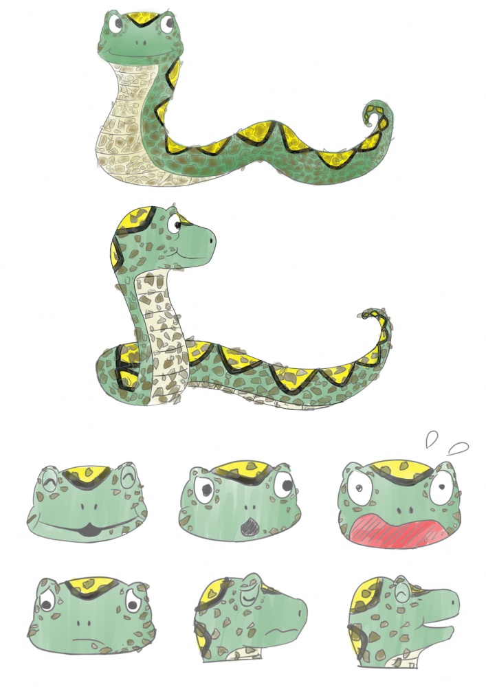 Adam the Snake sketches 2
