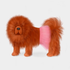 Baker-Miller Pink - Tibetan Mastiff in a Tutu b